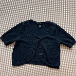 Vintage black knit top. 100% cotton. Medium